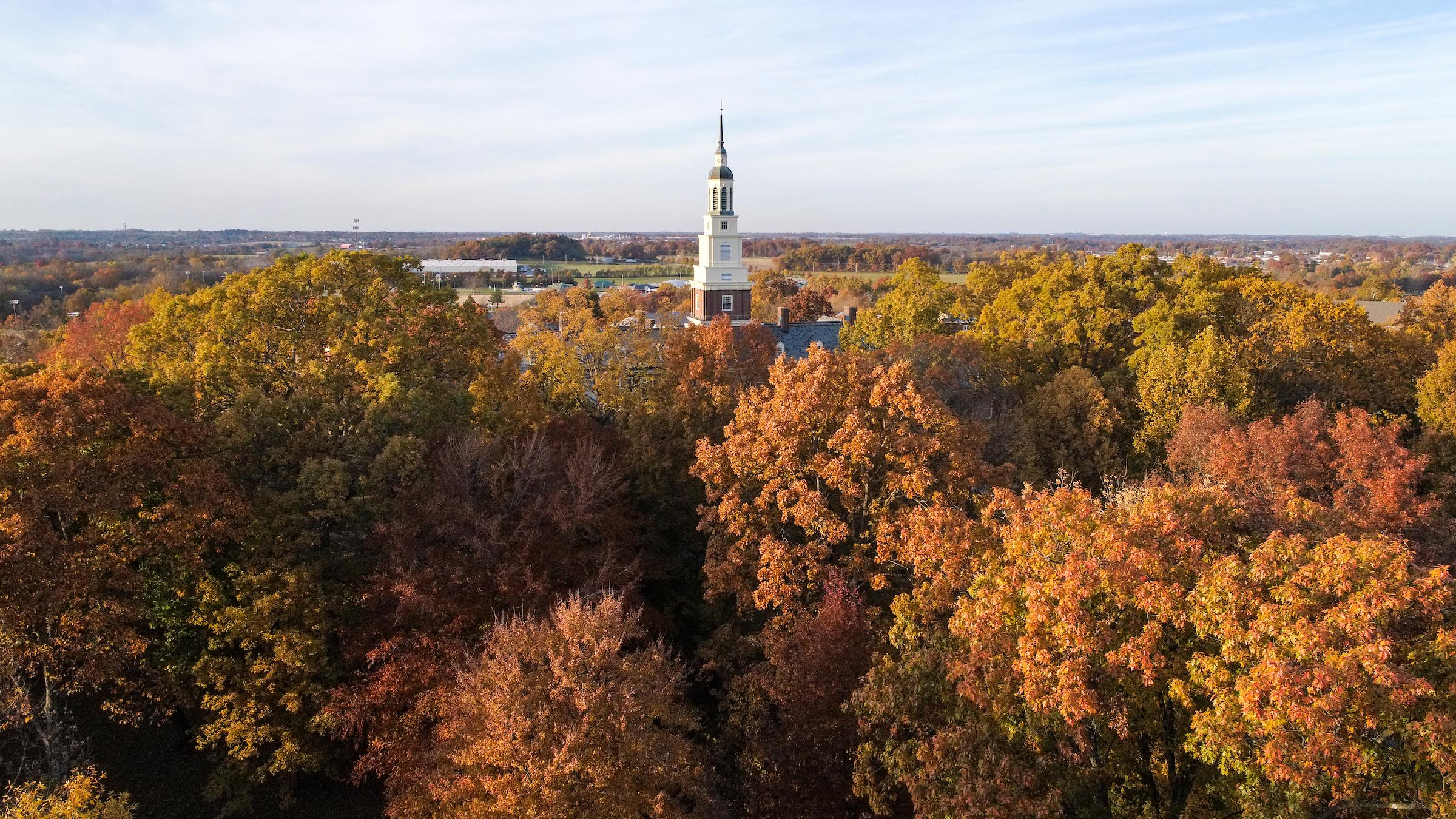 The Draper building in the fall at Berea.
